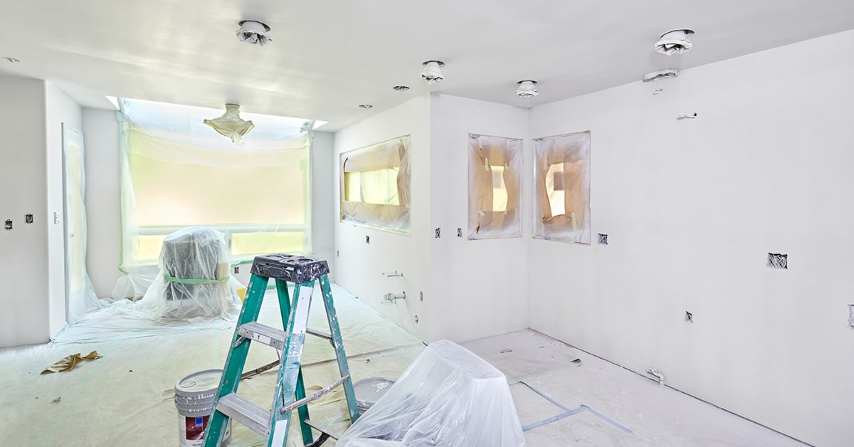 Interior home paint prep work