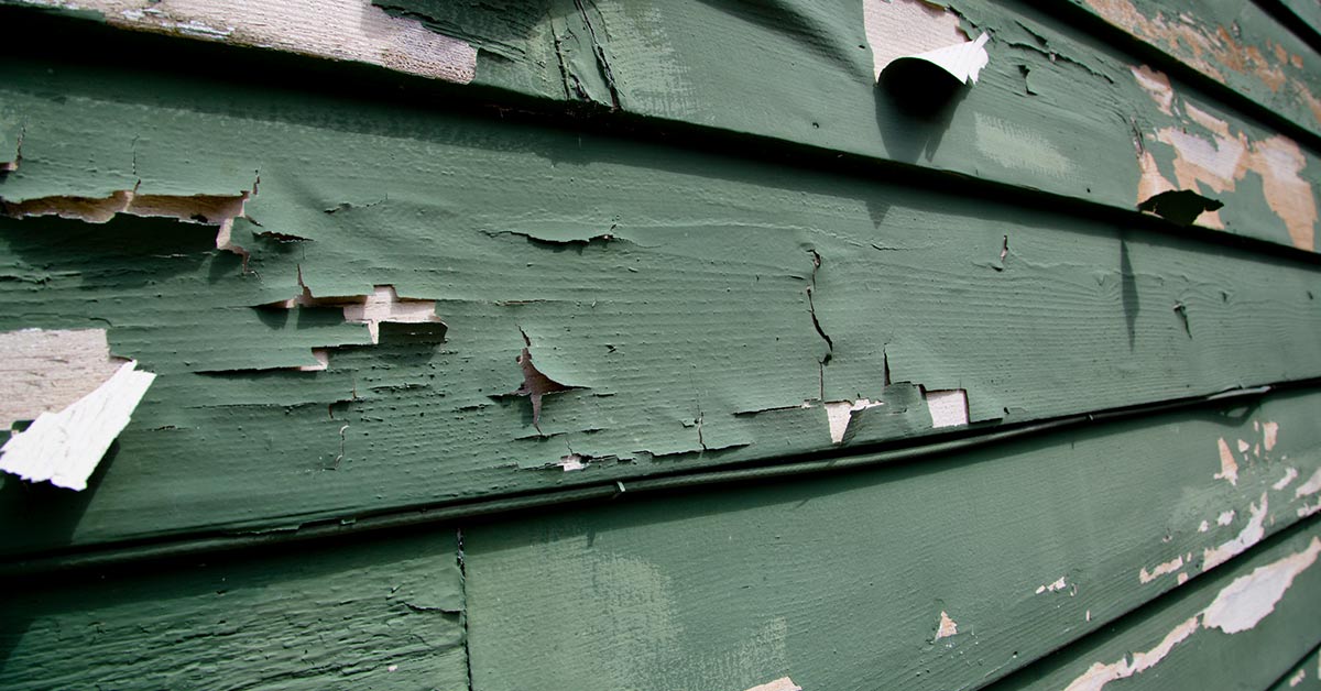 exterior home paint faded and peeling