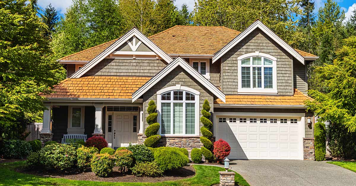 home with cedar siding